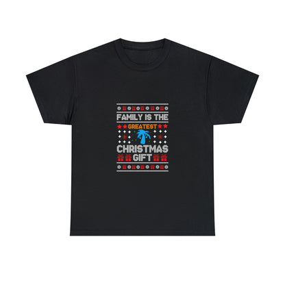Family is the Greatest Christmas Gift Christmas Ugly Sweater Short Sleeve Tee