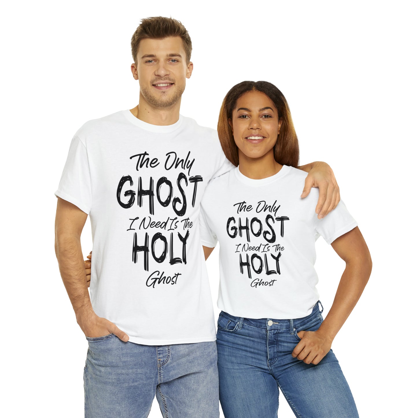 The Only Ghost I Need Is The Holy Ghost Christian Halloween Short Sleeve Tee