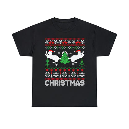 Christmas Cats Ugly Sweater Short Sleeve Tee