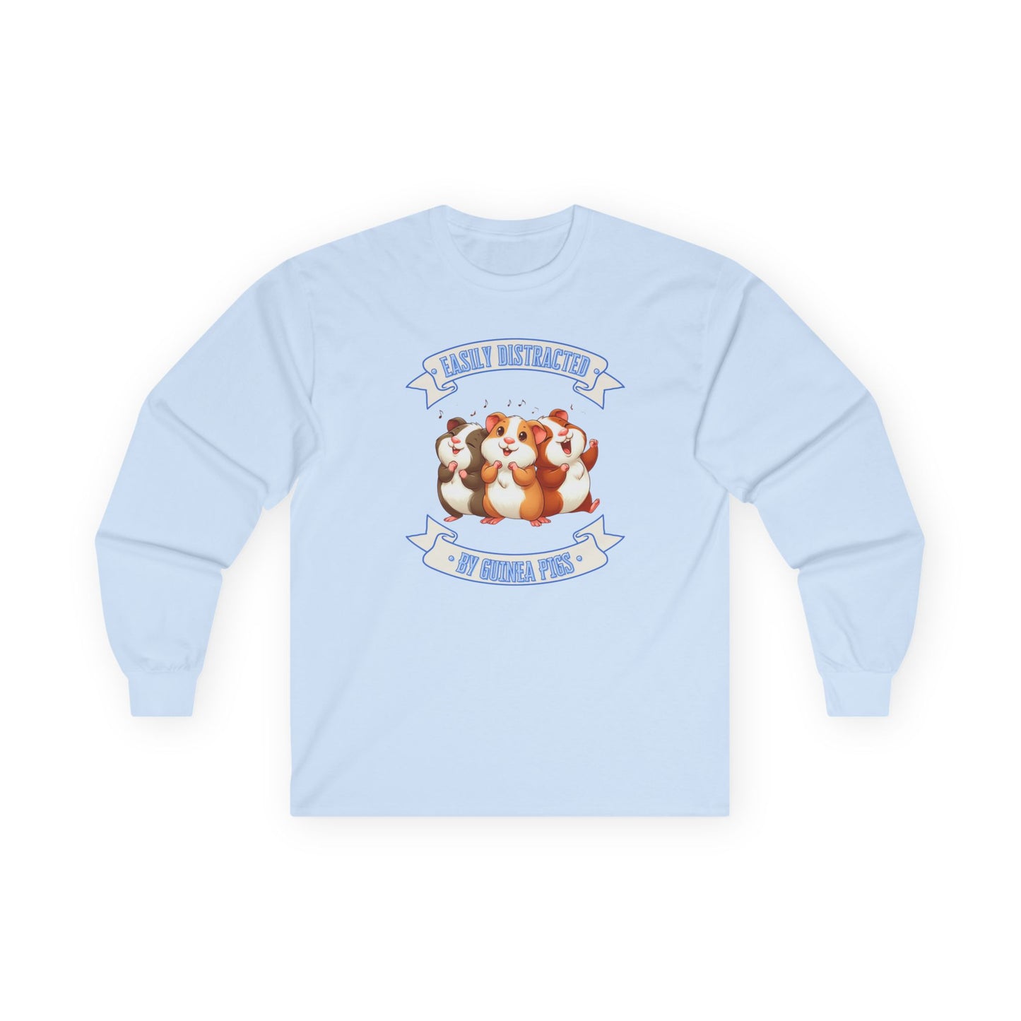 Easily Distracted By Guinea Pigs Long Sleeve T-Shirt