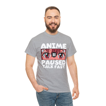 Anime Paused Talk Fast Short Sleeve Tee