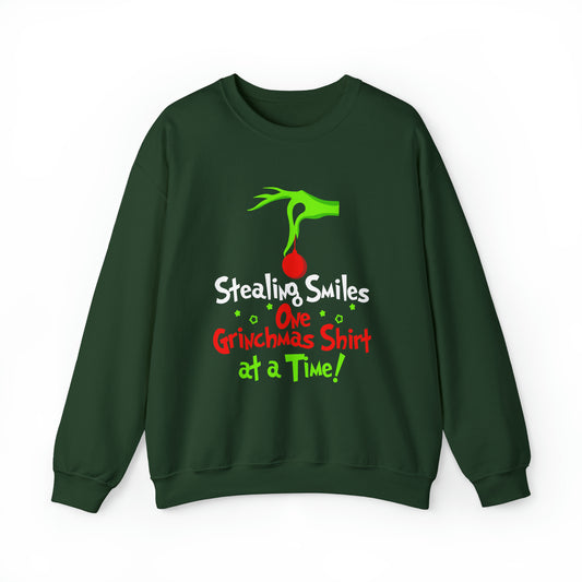 Stealing Smiles One Grinchmas Shirt At a Time! Christmas Sweatshirt