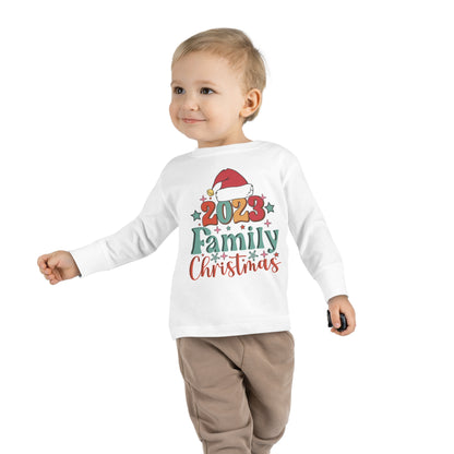 Family Christmas 2023 Toddler Long Sleeve Tee