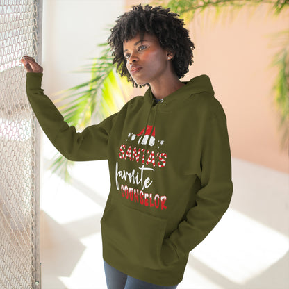 Santa's Favorite Counselor Christmas Pullover Hoodie