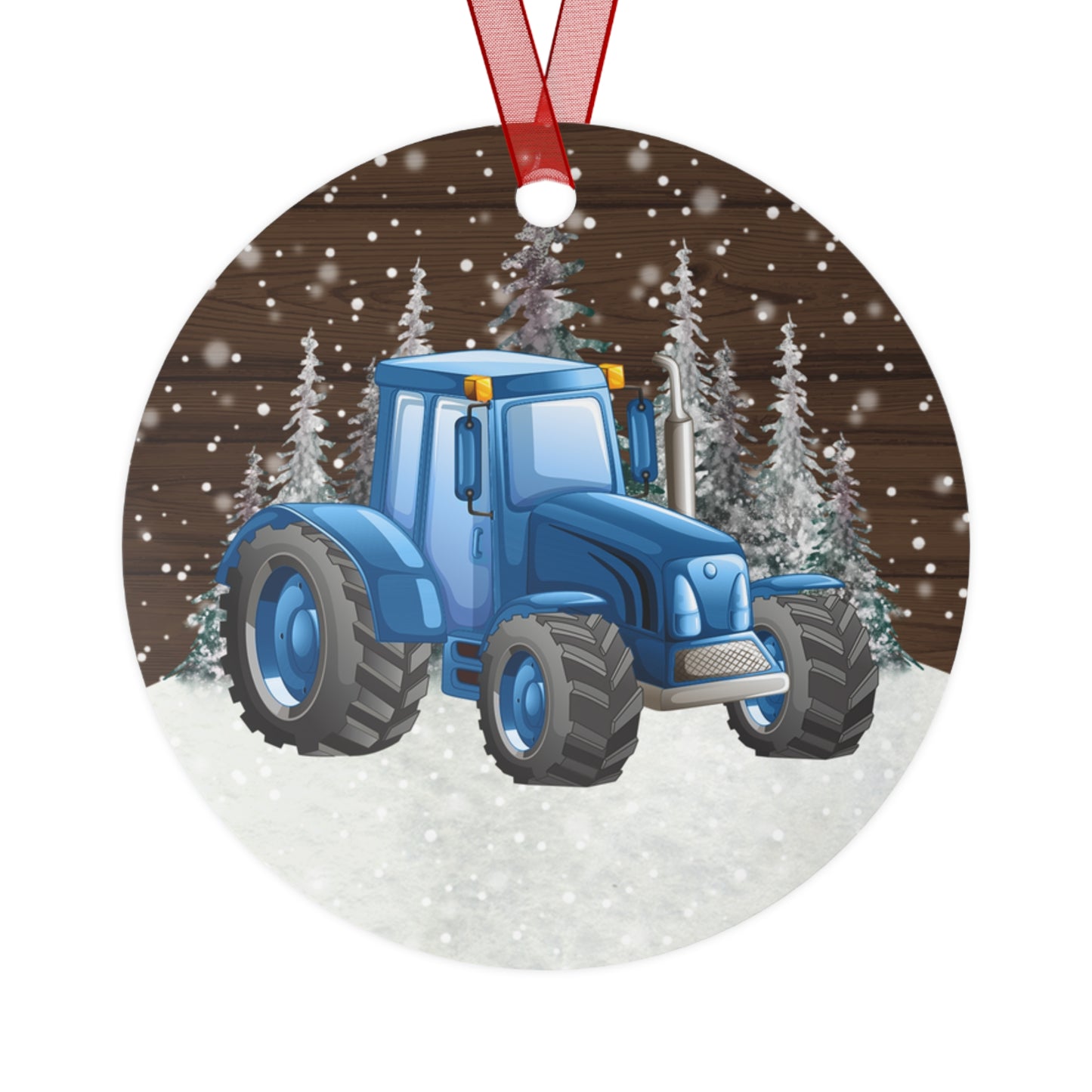 Blue Tractor Ornament