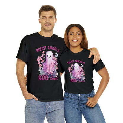 Breast Cancer Is Boo Sheet Halloween Short Sleeve Tee