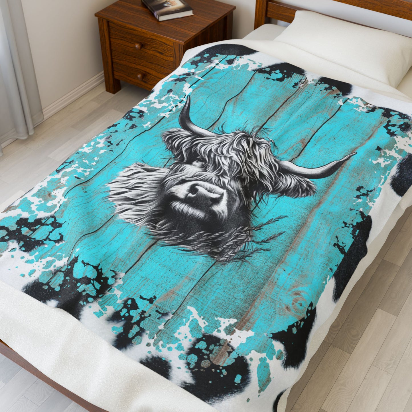 Country Highland Cow Blanket