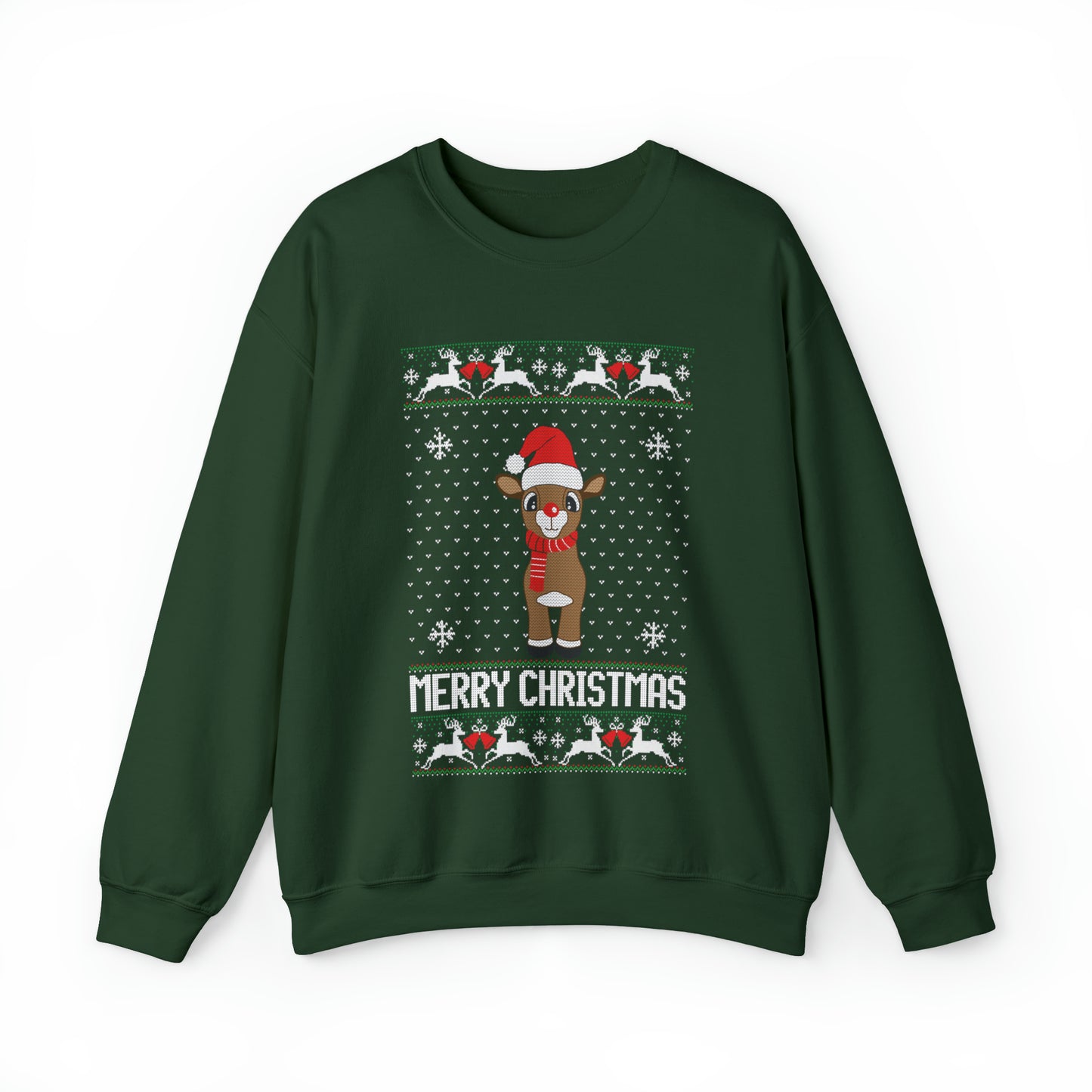 Merry Christmas Rudolph Ugly Christmas Sweater Sweatshirt