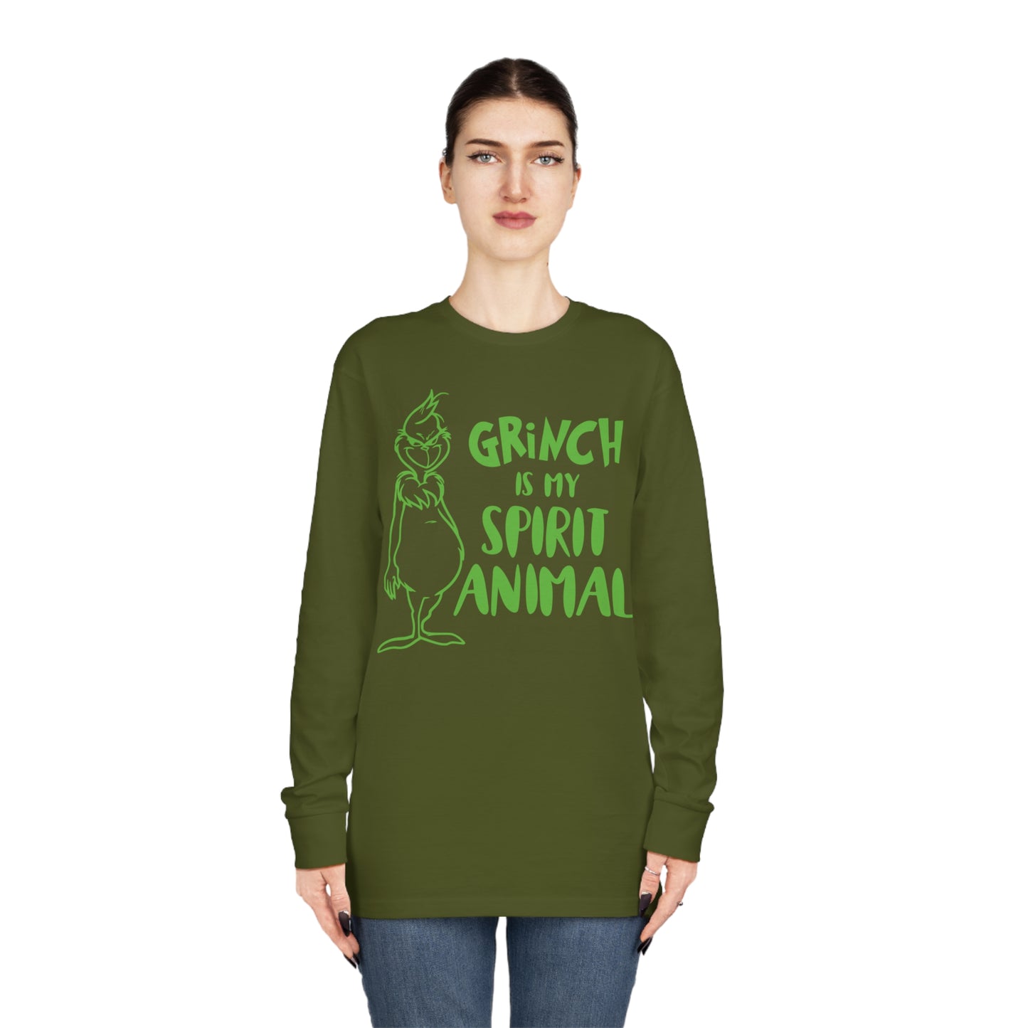 Grinch is My Spirit Animal Christmas Long Sleeve T-Shirt