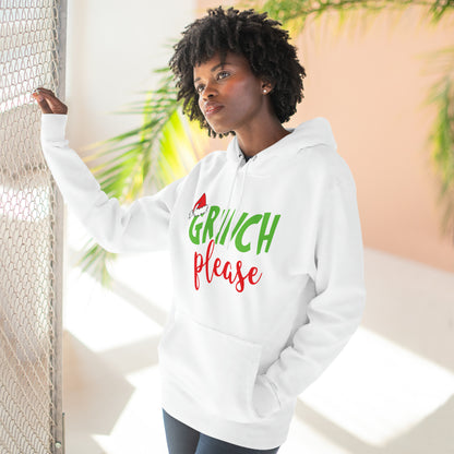 Grinch Please Christmas Pullover Hoodie