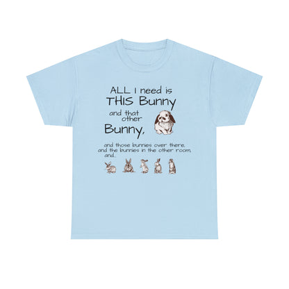 All The Bunnies Rabbit lover Unisex Heavy Cotton Tee