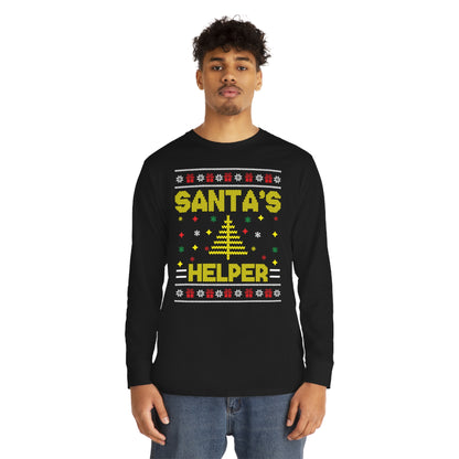 Santa's Helper Christmas Ugly Sweater Long Sleeve T-shirt