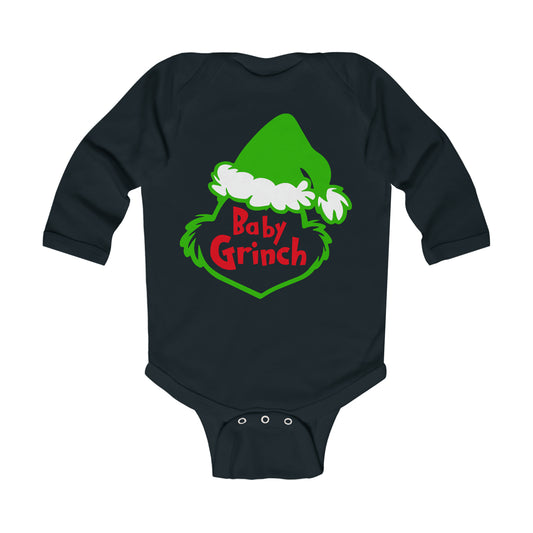 Baby Grinch Christmas Infant Long Sleeve Bodysuit