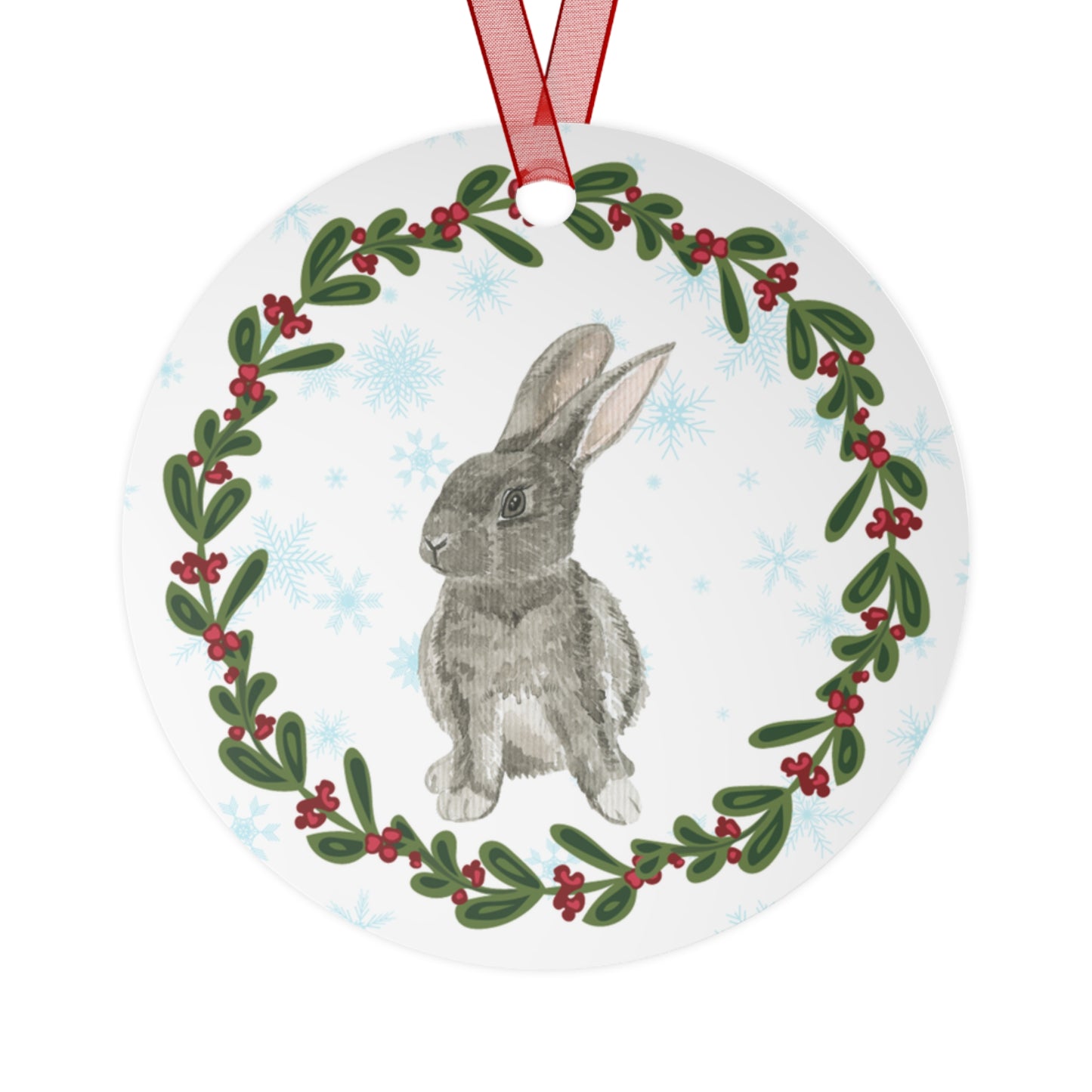 Grey Rabbit Ornament