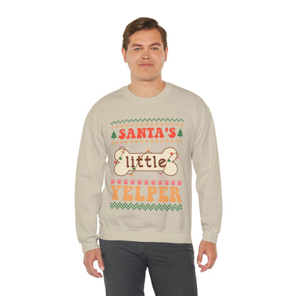 Santa's Little Yelper Christmas Ugly Sweater Sweatshirt