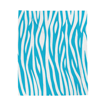 Blue Zebra Pattern Blanket