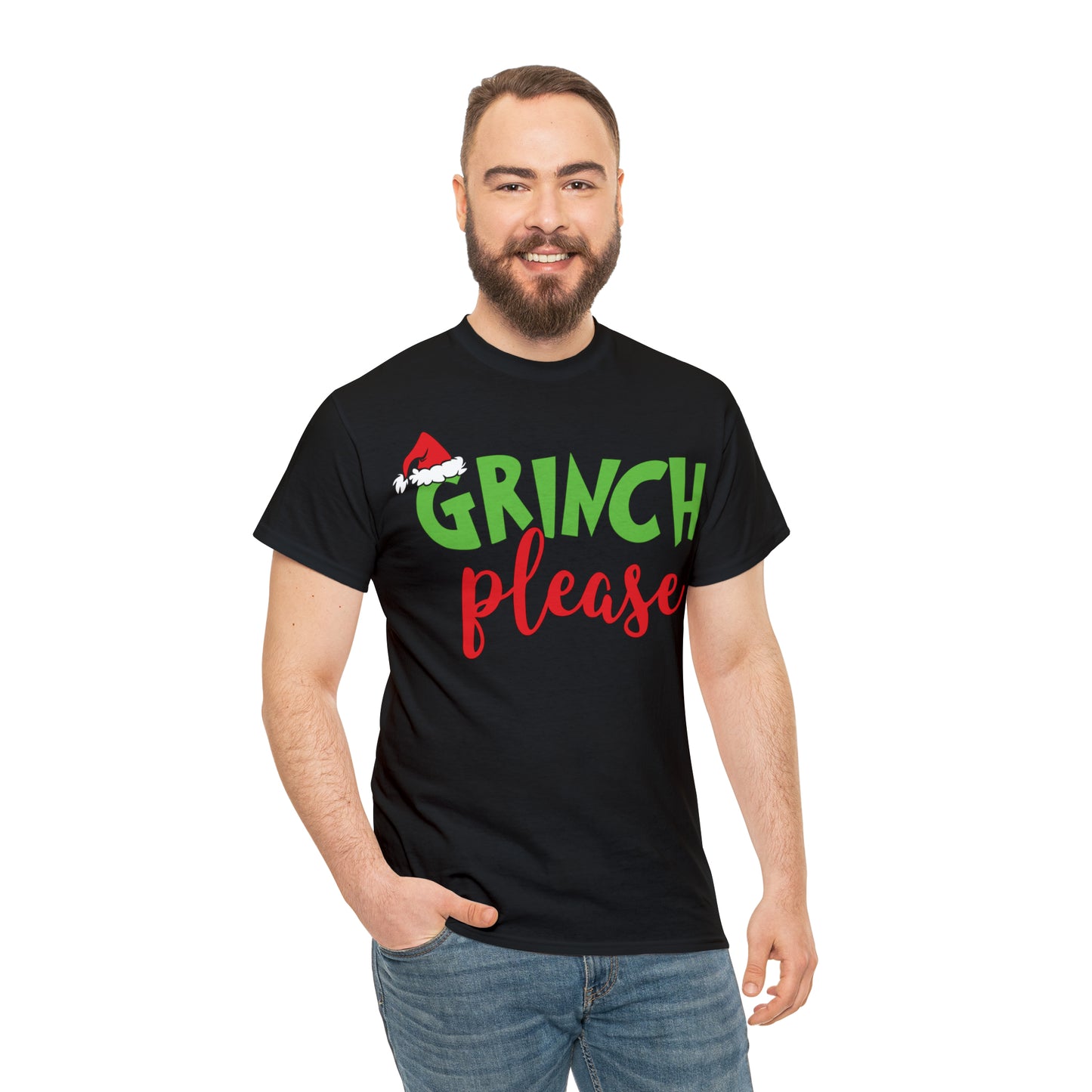 Grinch Please Christmas Short Sleeve Tee