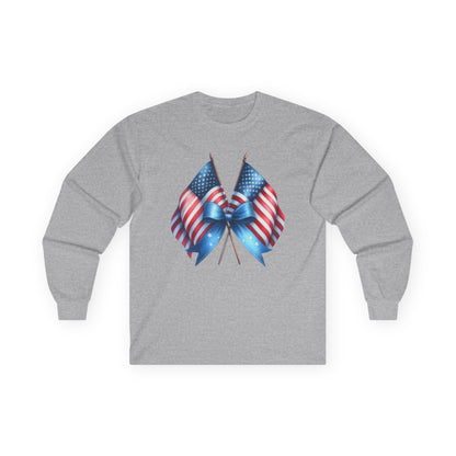 Coquette American Flags Long Sleeve T-Shirt