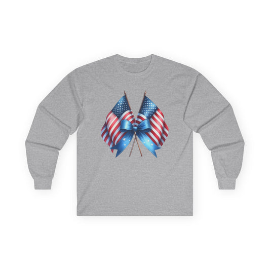 Coquette American Flags Long Sleeve T-Shirt