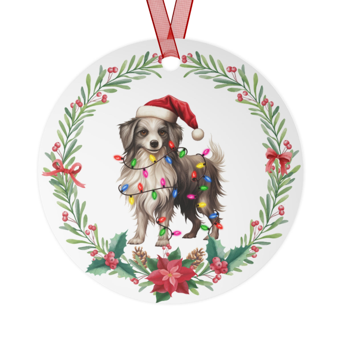 Chinese Crested Dog in Lights Ornament