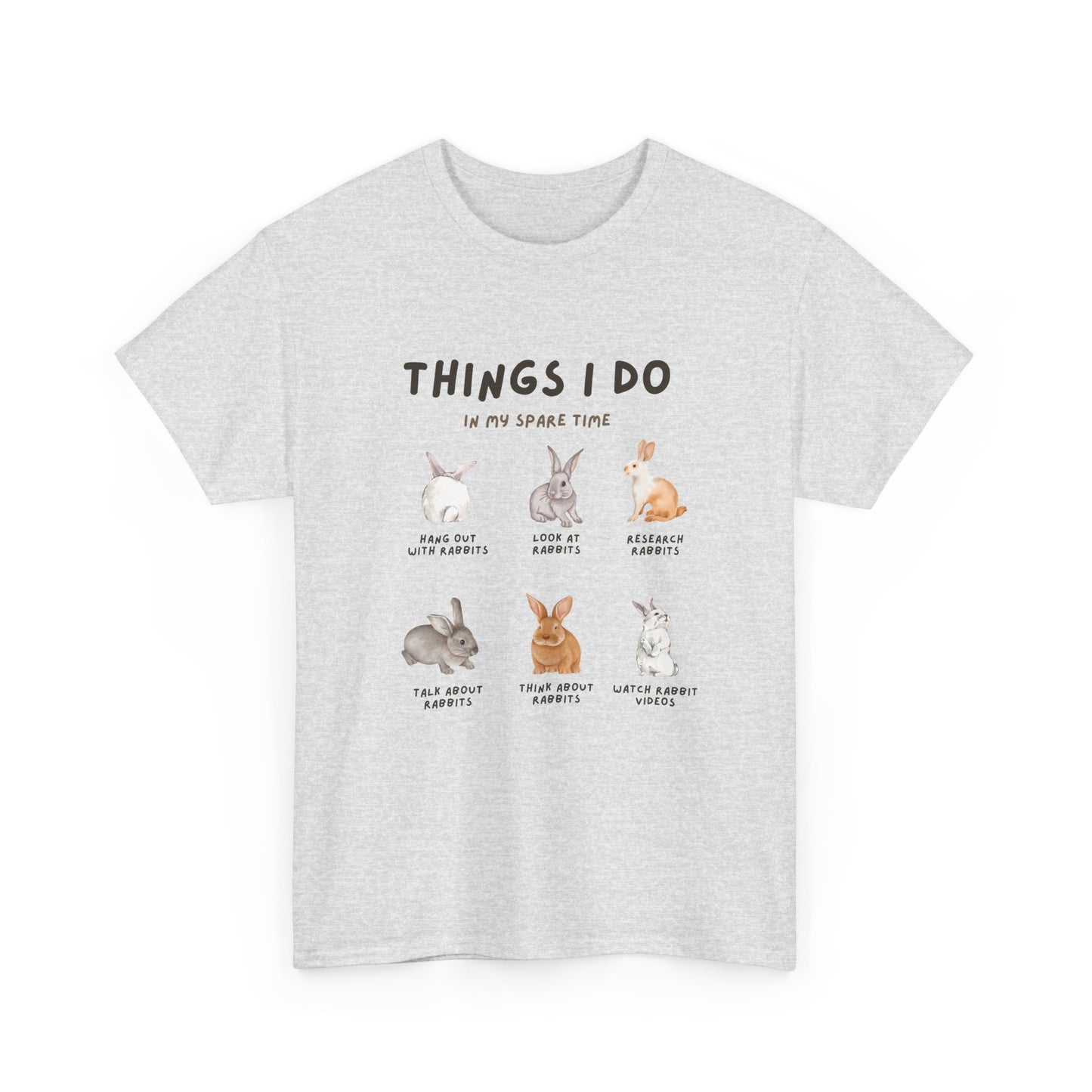 Things I Do In My Spare Time Rabbits Short Sleeve Tshirt