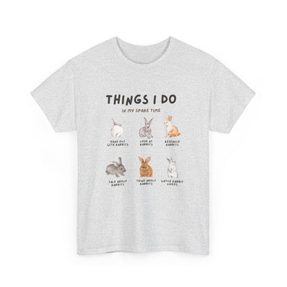Things I Do In My Spare Time Rabbits Short Sleeve Tshirt