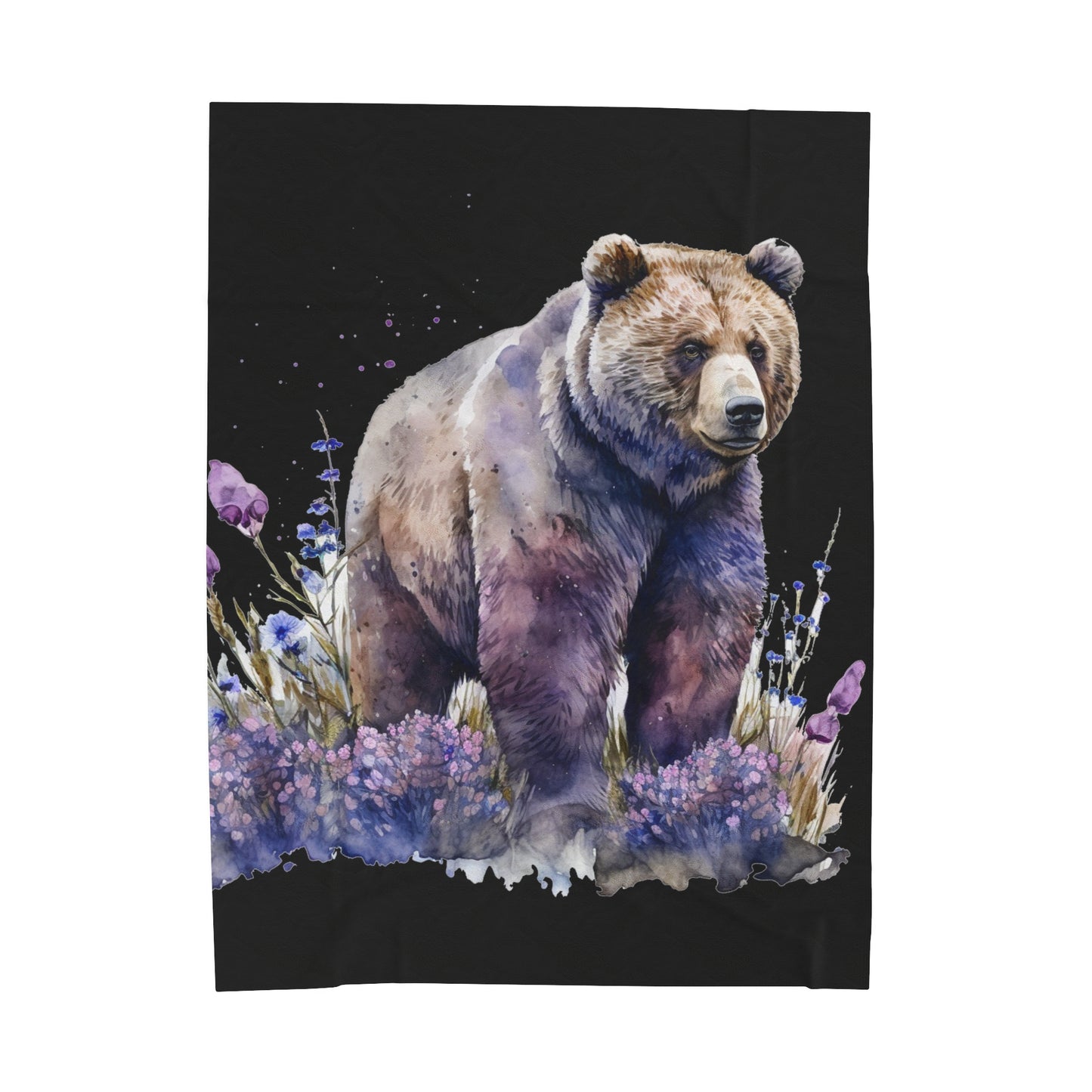 Watercolor Bear Blanket