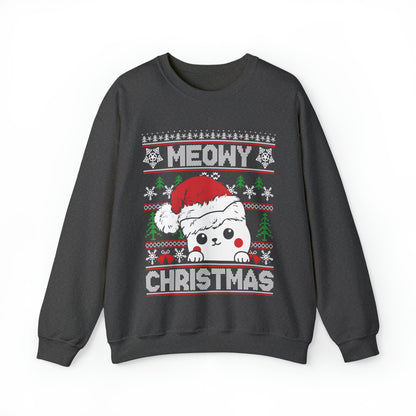 Meowy Christmas Cat Ugly Sweater Sweatshirt