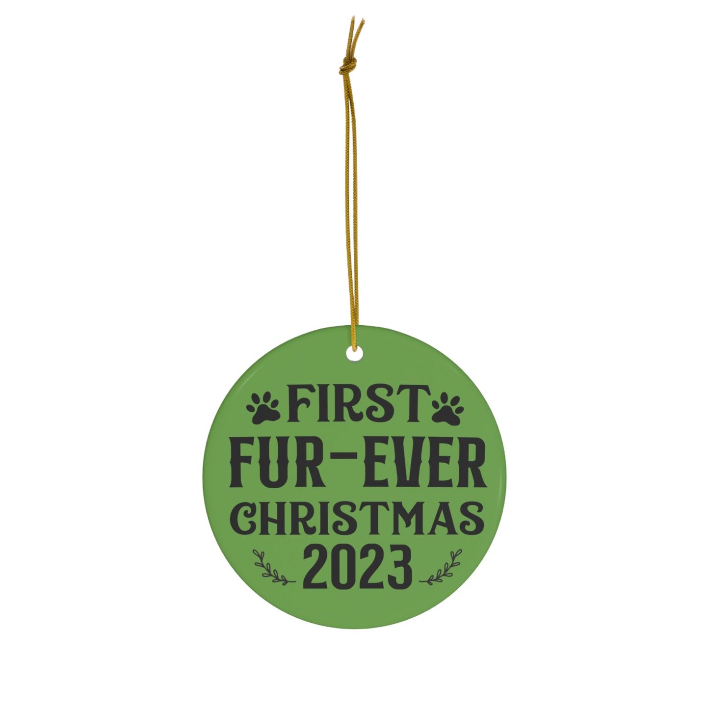 First Fur Ever Christmas 2023 Christmas Ceramic Ornament