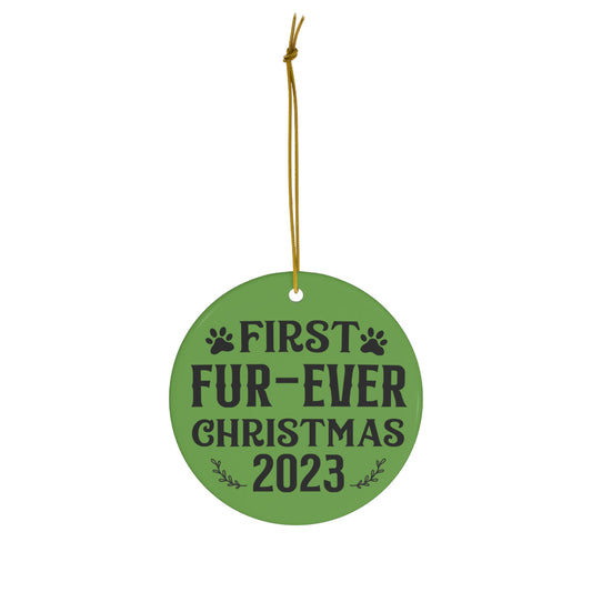 First Fur Ever Christmas 2023 Christmas Ceramic Ornament