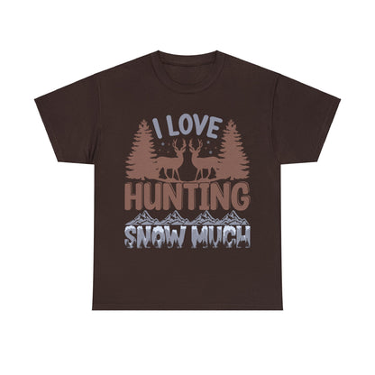 I Love Hunting Snow Much Christmas Ugly Sweater Short Sleeve Tee