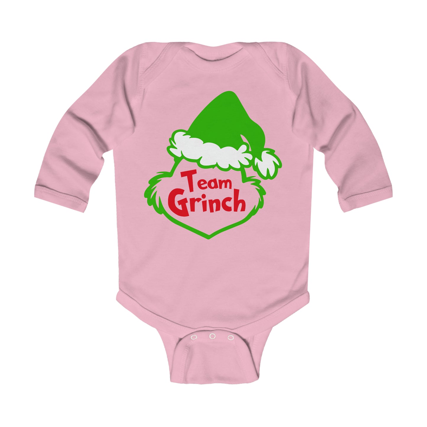 Team Grinch Christmas Infant Long Sleeve Bodysuit