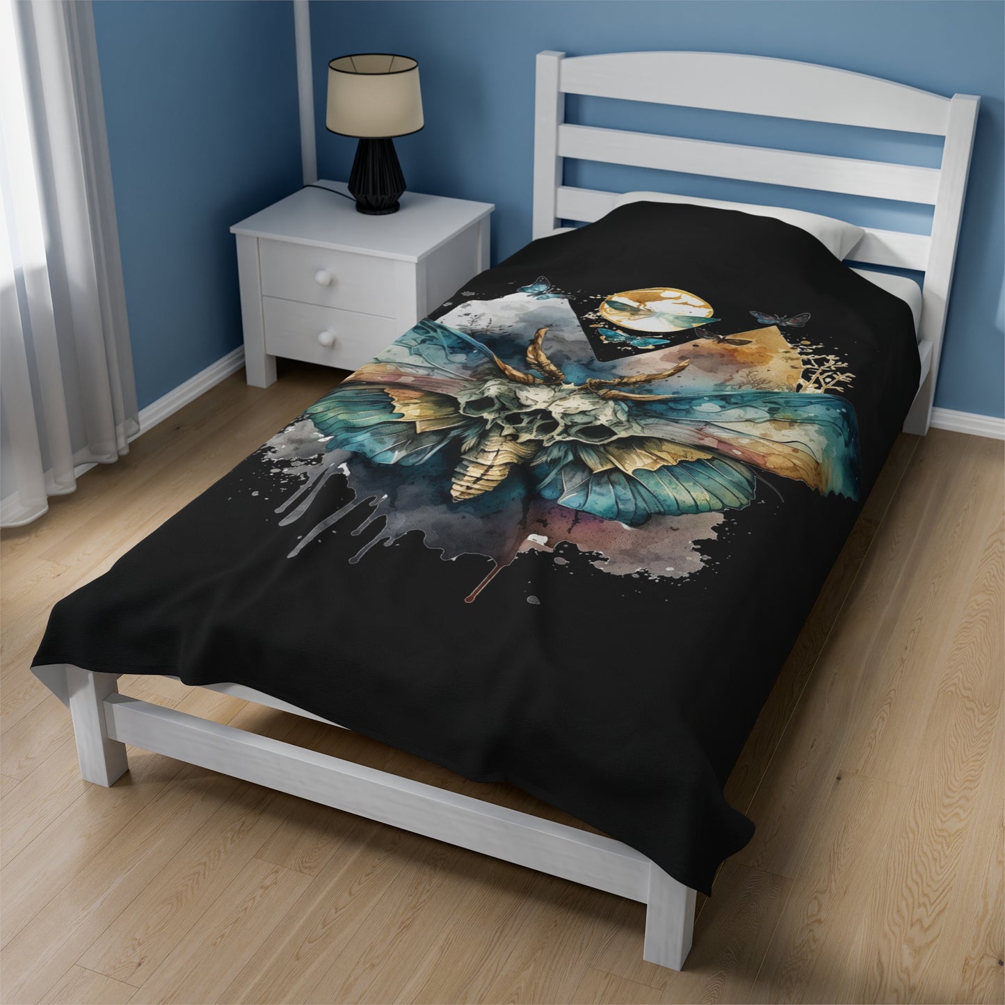 Watercolor Gothic Butterfly Blanket