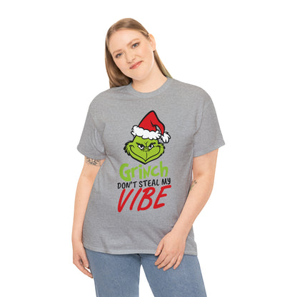 Grinch Don't Kill My Vibe Design 2 Christmas Short Sleeve Tee