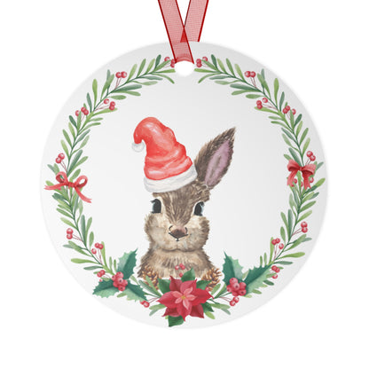 Brown Santa Rabbit Ornament