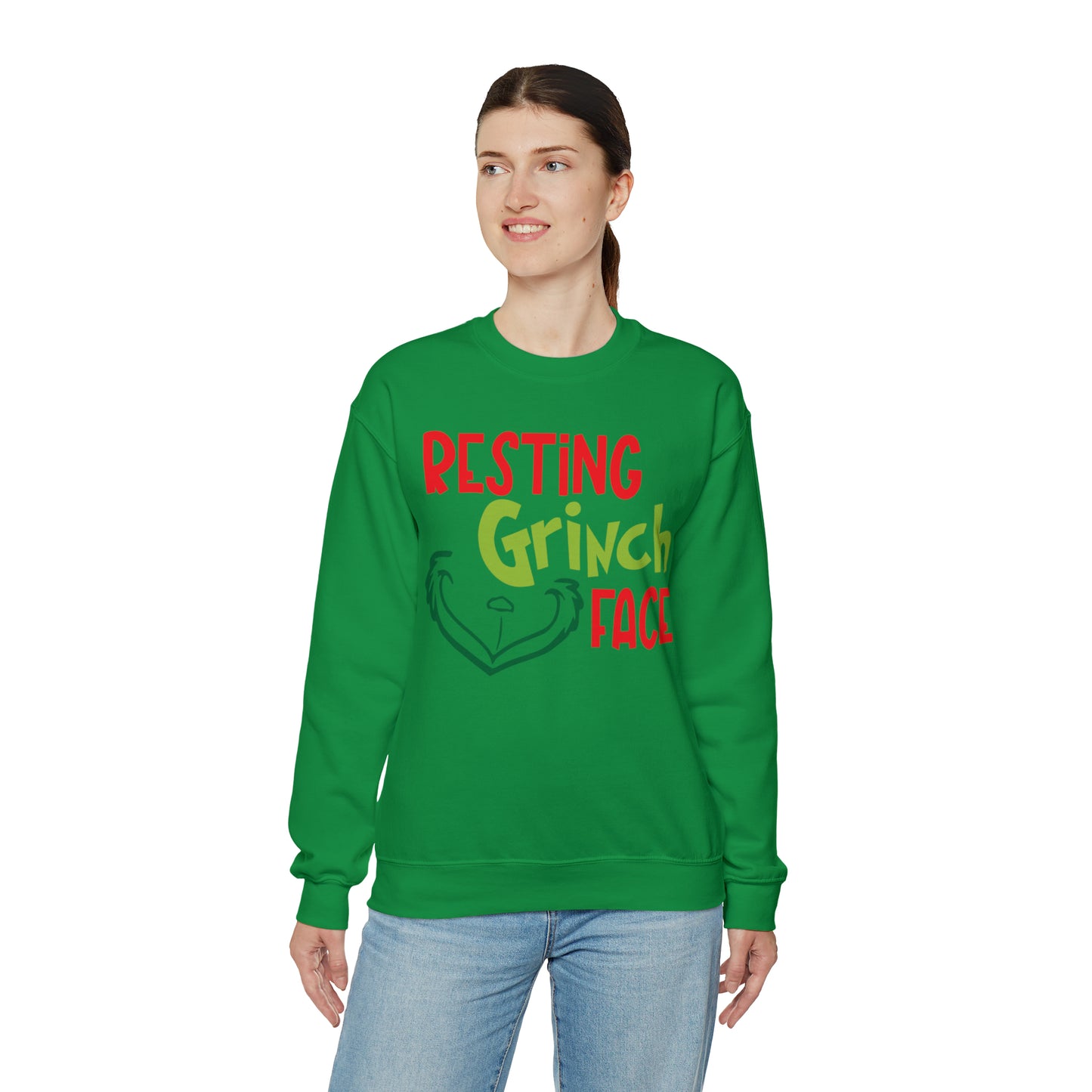Resting Grinch Face Christmas Sweatshirt