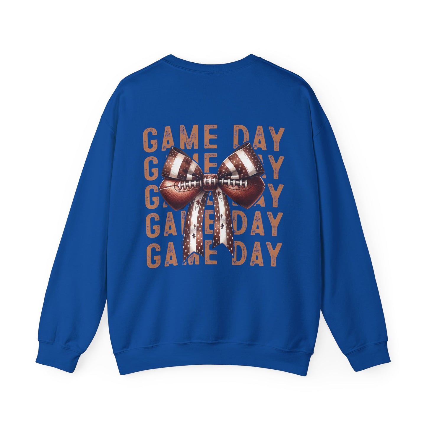 Football Game Day Sweatshirt Mom Dad Parent Football Lover Coquette Bows