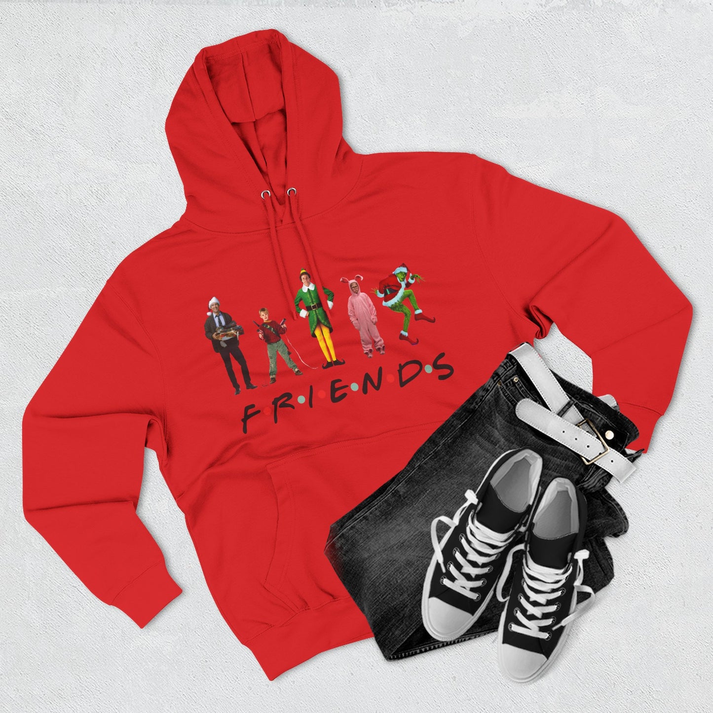 Friends Characters Christmas Pullover Hoodie