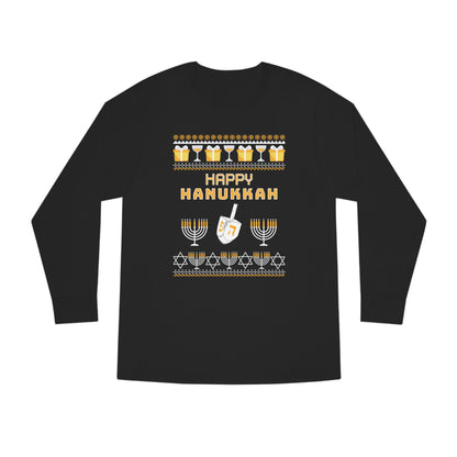 Happy Hanukkah Ugly Christmas Sweater Long Sleeve Tee