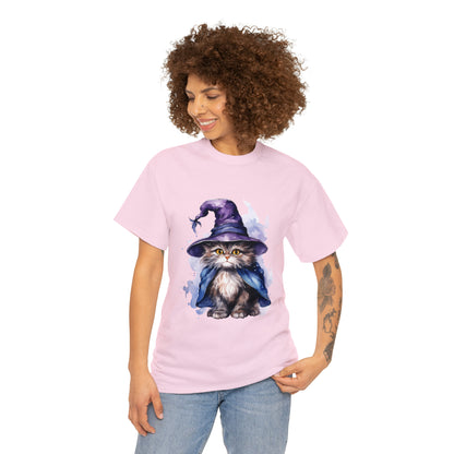 Witch Wizard Cat Halloween Short Sleeve Tee