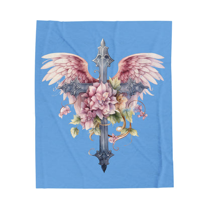 Cross with Wings Blanket