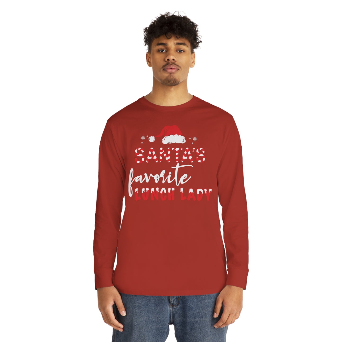 Santa's Favorite Lunch Lady Christmas Long Sleeve Tee