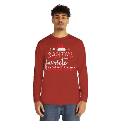 Santa's Favorite Lunch Lady Christmas Long Sleeve Tee