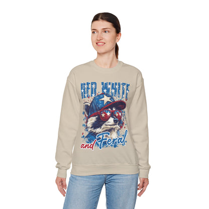 Red White And Feral Sweatshirt