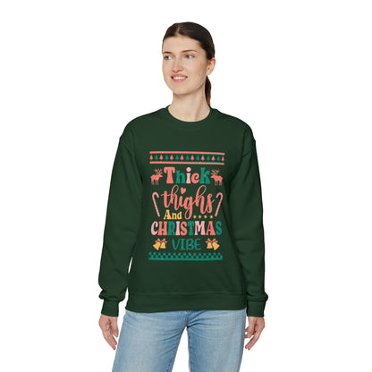 Thick Thighs And Christmas Vibe Ugly Sweater  Sweatshirt