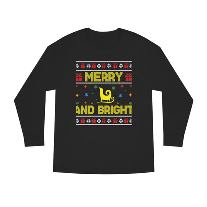 Merry and Bright Sleigh Christmas Ugly Sweater Long Sleeve T-shirt