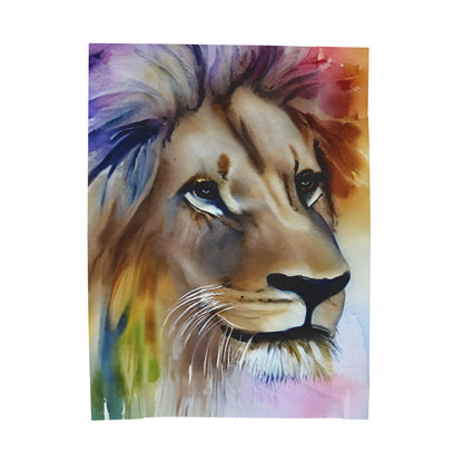 Lion Rainbow Head Blanket