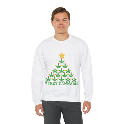 Merry Cannabis Christmas Ugly Sweater Sweatshirt