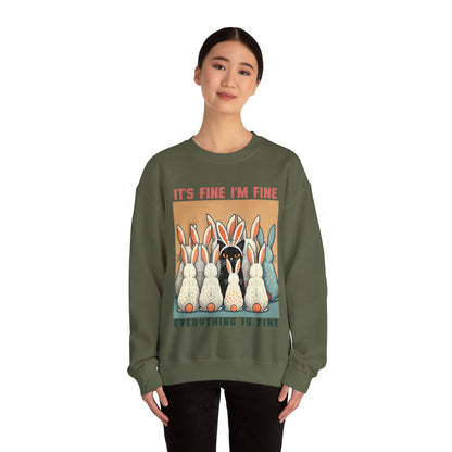 Easter Cat I'm Fine Sweatshirt