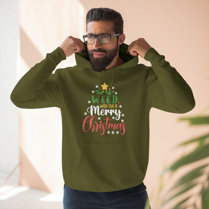 Weed Wish You A Merry Christmas Ugly Sweater Pullover Hoodie